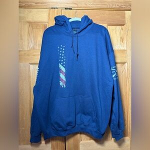 Grunt Style men’s Blue Hoodie XXL Pull Over USA Military Army Sweatshirt